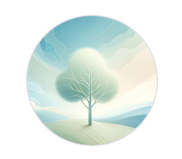 Ein Baum in einer hell leuchtenden Landschaft: ein Symbol für Klarheit